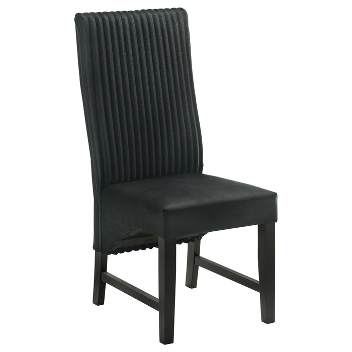 Barrand Upholstered Dining Side Chair Black (Set of 2)