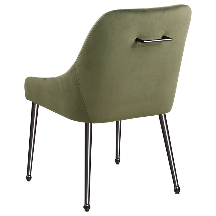 Mayette Upholstered Dining Side Chair Olive (Set of 2)