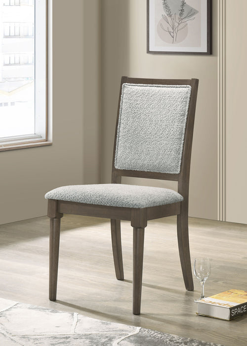 Onslow Upholstered Dining Side Chair Dark Brown (Set of 2)