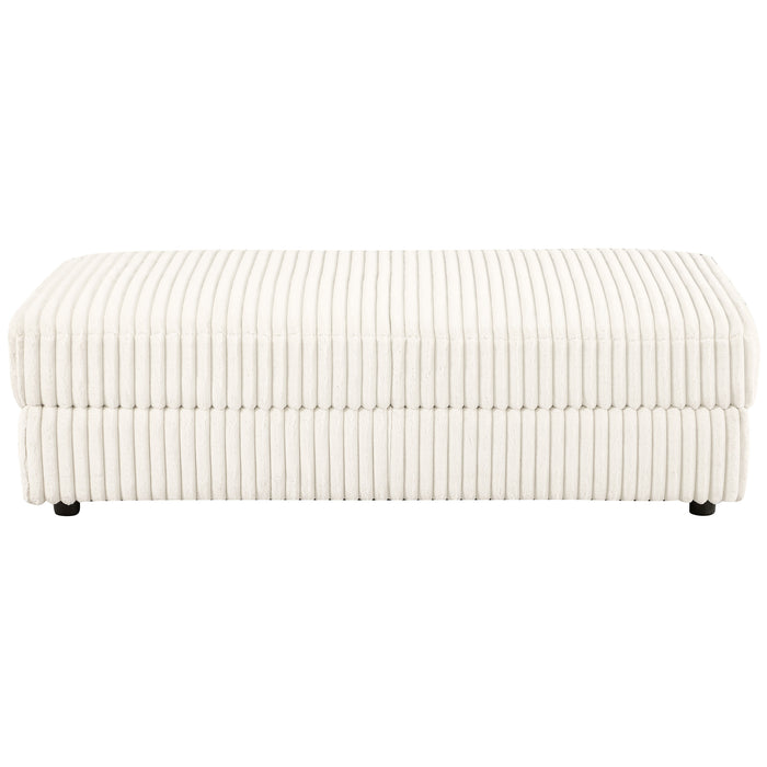 Emberson Upholstered Rectangular Storage Ottoman Ivory