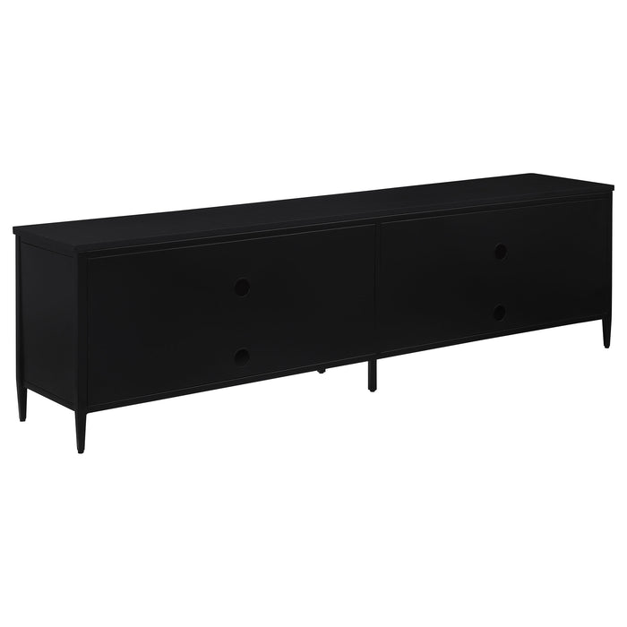 Amherst 4-door 78-inch Metal TV Stand Media Console Black