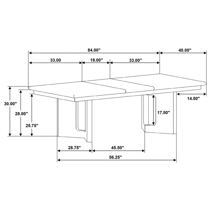 Hathaway 5-piece Rectangular Dining Table Set Acacia Brown