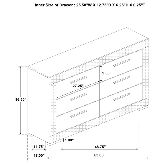 Ives 4-piece Eastern King Bedroom Set White High Gloss