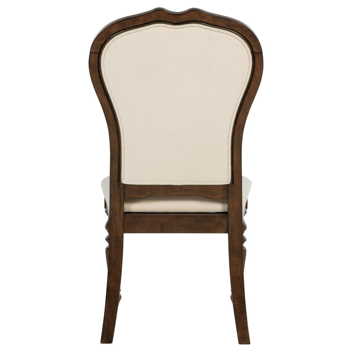 Landon Upholstered Dining Side Chair Rich Brown (Set of 2)