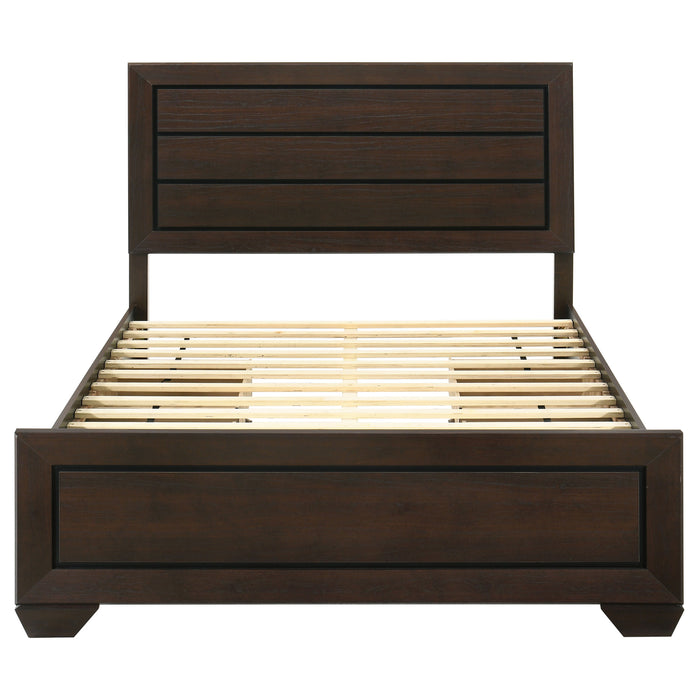 Kauffman Wood Queen Storage Panel Bed Dark Cocoa