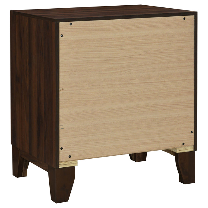 Welsley 2-drawer Nightstand Bedside Table Walnut