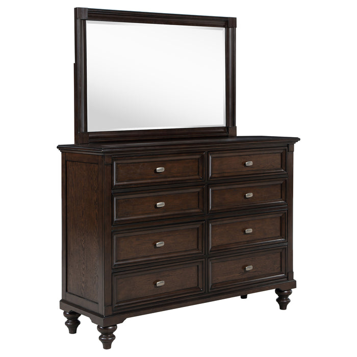 Andover 8-drawer Dresser and Mirror Dark Oak