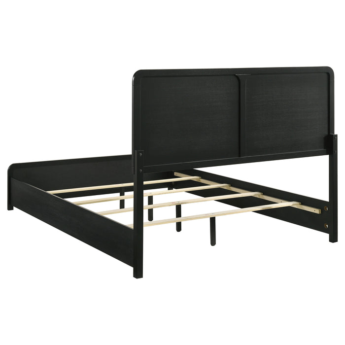 Cavelle 47-inch Upholstered Eastern King Bed Black