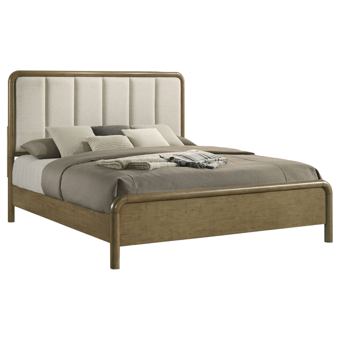 Amsbury 56-inch Upholstered California King Bed Nutmeg