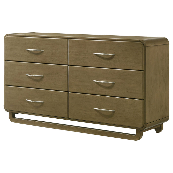 Amsbury 6-drawer Dresser Cabinet Nutmeg