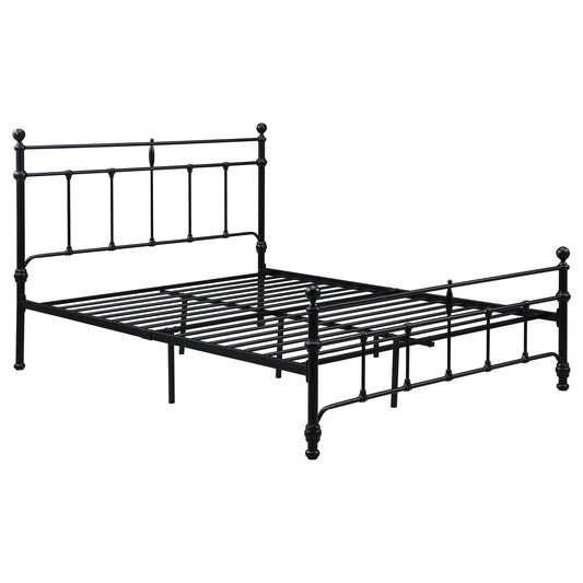 Novak 48-inch Metal Queen Open Frame Bed Matte Black