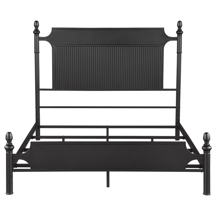 Cameron 51-inch Metal Eastern King Panel Bed Black