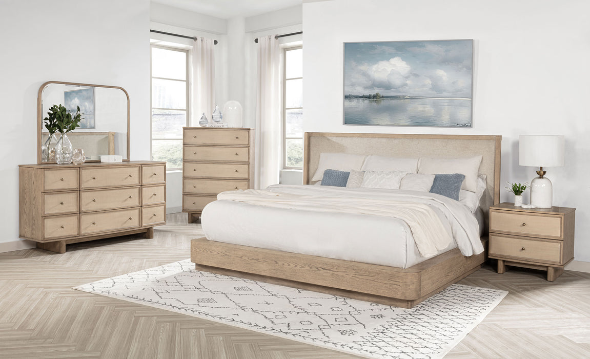 Kailani 5-drawer Bedroom Chest of Drawers Beige Oak