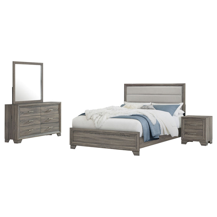 Wright 4-piece Queen Bedroom Set Brown Oak