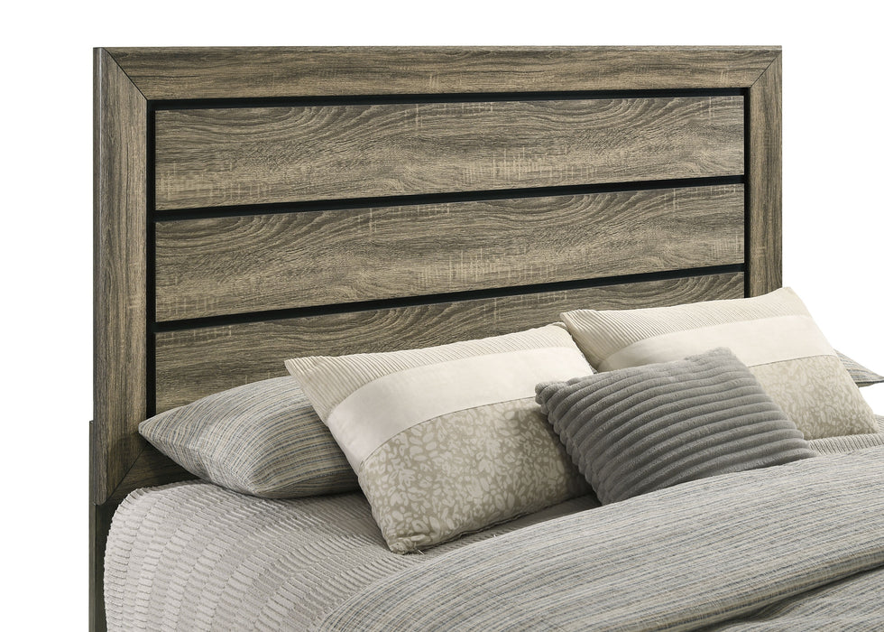 Kauffman Wood Eastern King Panel Bed Washed Taupe