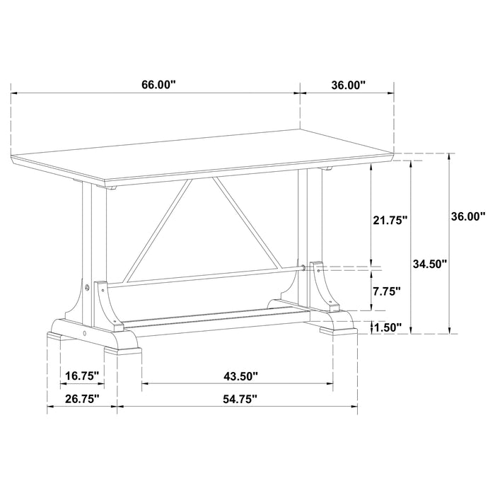 Aldrich 5-piece Marble Counter Height Dining Table Set White