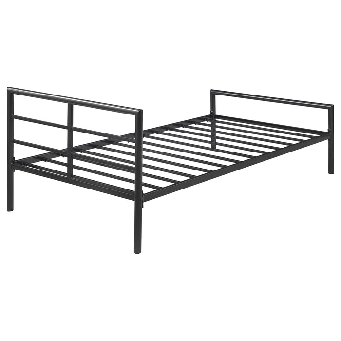 Fisher Metal Twin Open Frame Bed Gunmetal