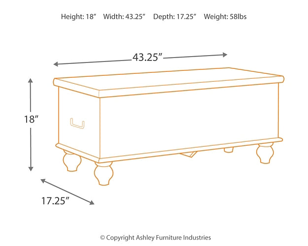 Ashley Express - Fossil Ridge Storage Bench