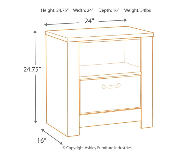 Ashley Express - Bellaby One Drawer Night Stand