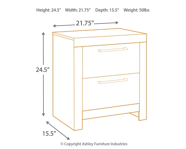 Ashley Express - Derekson Two Drawer Night Stand