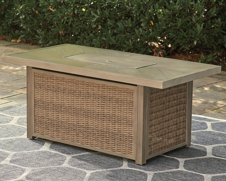 Beachcroft Rectangular Fire Pit Table