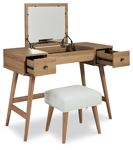 Ashley Express - Thadamere Vanity/UPH Stool (2/CN)