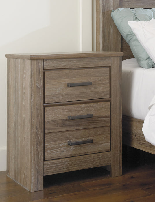 Zelen Full Panel Headboard with Mirrored Dresser, Chest and 2 Nightstands