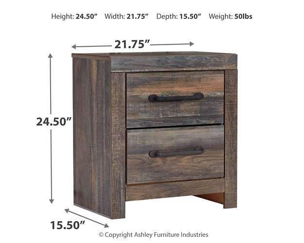 Drystan King Panel Headboard with Mirrored Dresser, Chest and Nightstand