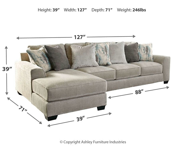 Ardsley 2-Piece Sectional with Ottoman