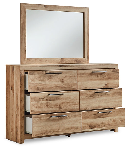 Hyanna King Panel Bed with Mirrored Dresser, Chest and 2 Nightstands