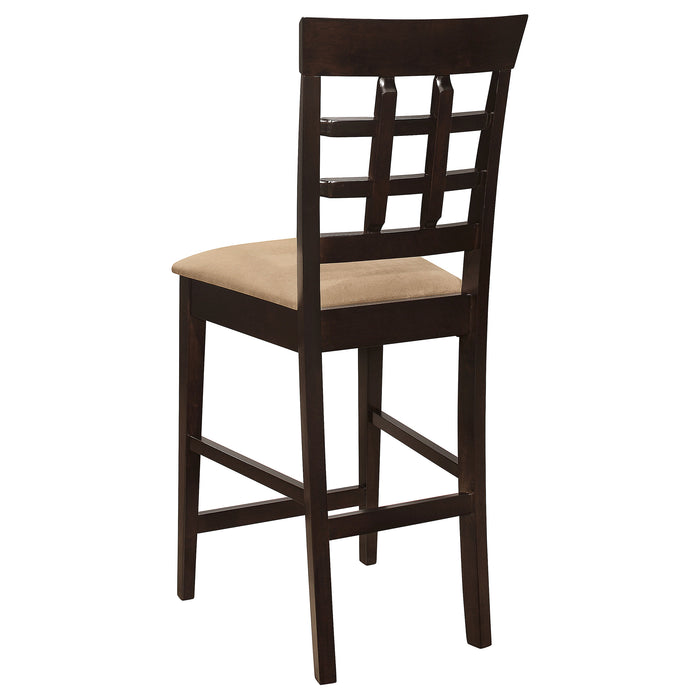 Gabriel Lattice Back Counter Chair Cappuccino (Set of 2)