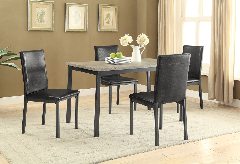 Garza Upholstered Dining Side Chair Black (Set of 2)