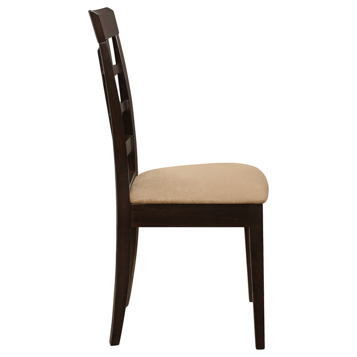 Gabriel Lattice Back Dining Side Chair Cappuccino (Set of 2)