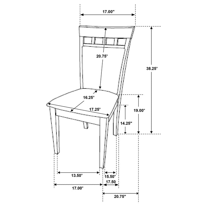 Gabriel Closed Back Dining Side Chair Cappuccino (Set of 2)