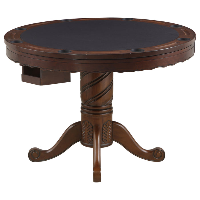 Turk Round Dining and Billiard Poker Game Table Tobacco