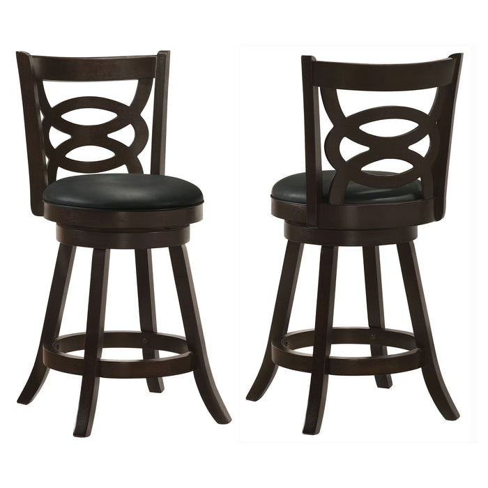 Calecita Wood Swivel Counter Stool Cappuccino (Set of 2)