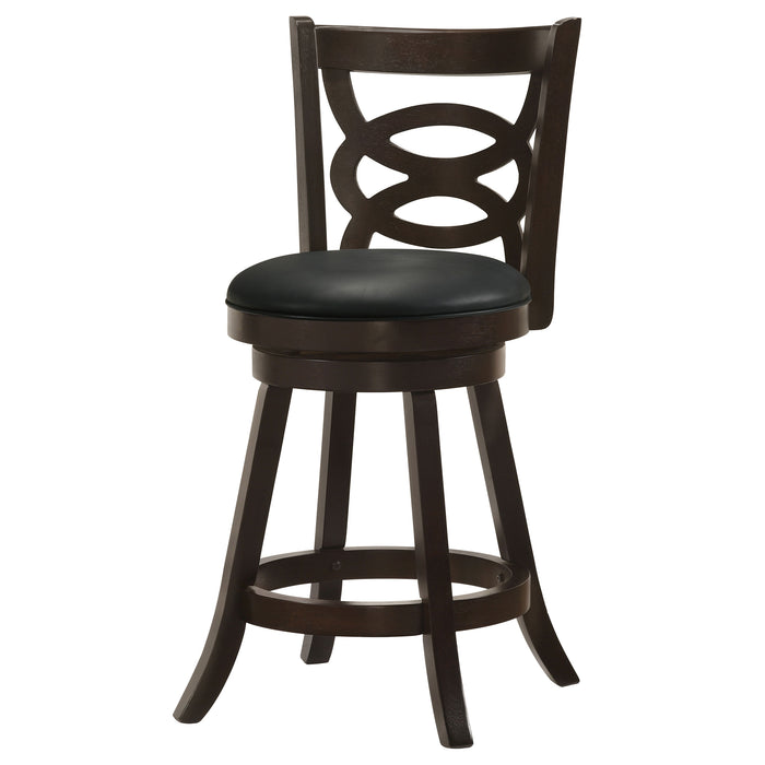 Calecita Wood Swivel Counter Stool Cappuccino (Set of 2)