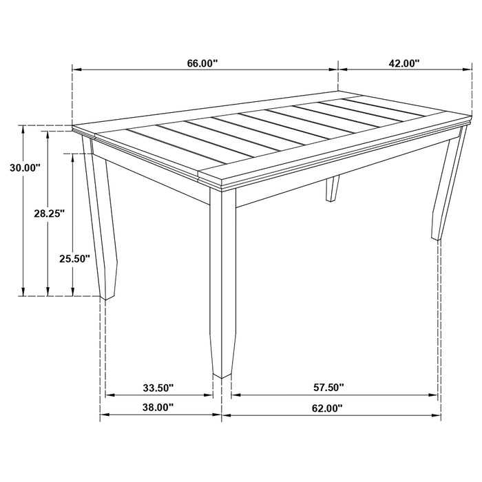 Dalila 5-piece Rectangular Dining Table Set Dark Grey