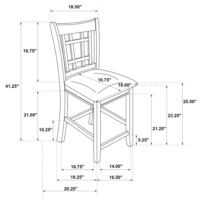 Lavon Wood Counter Chair Tan and Espresso (Set of 2)