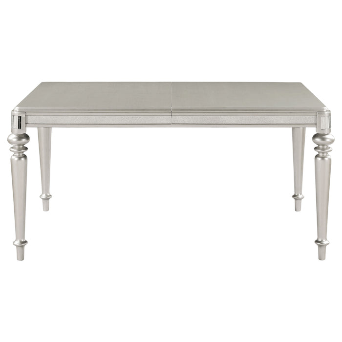 Bling Game 86-inch Extension Dining Table Metallic Platinum