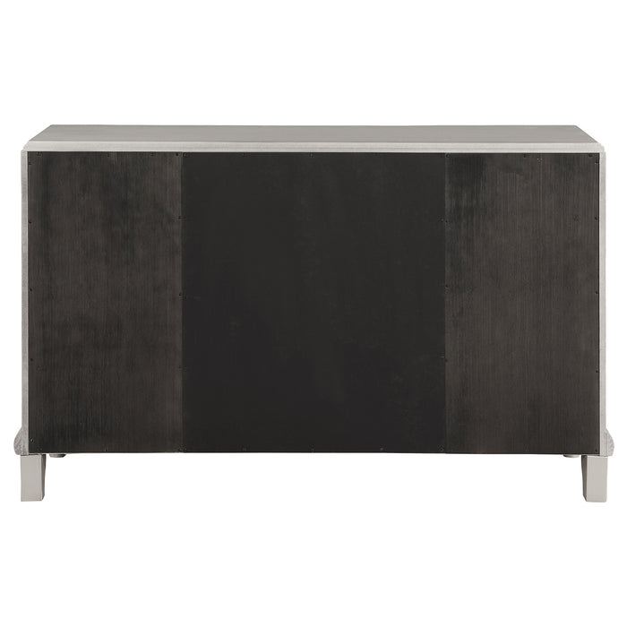 Bling Game Dining Sideboard Buffet Cabinet Metallic Platinum