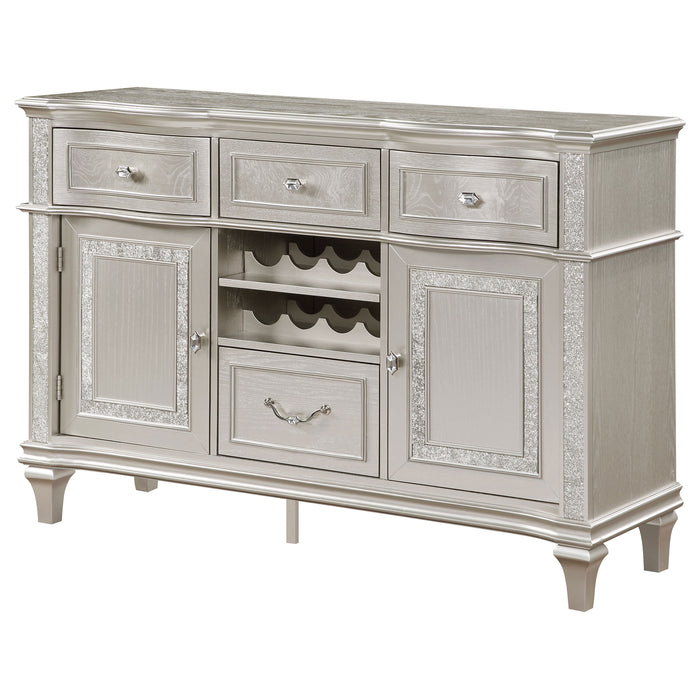 Evangeline 4-drawer Sideboard Buffet Cabinet Silver Oak