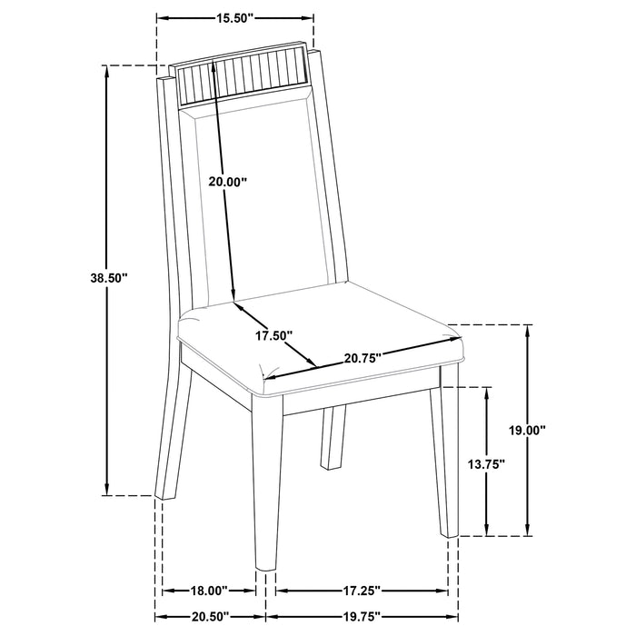 Brookmead Wood Dining Side Chair Ivory and Black (Set of 2)