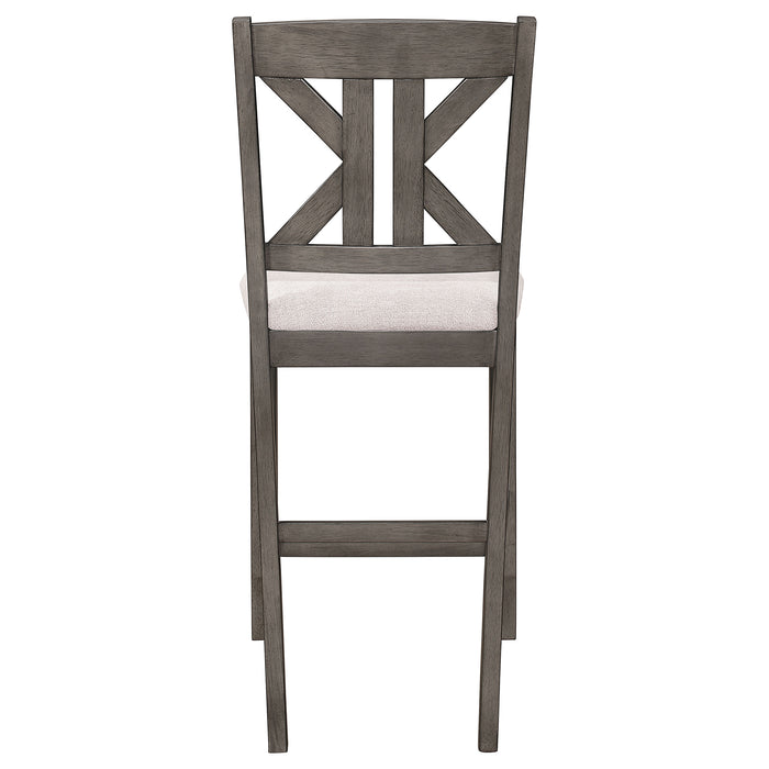 Athens Wood Counter Chair with Cushion Barn Grey (Set of 2)