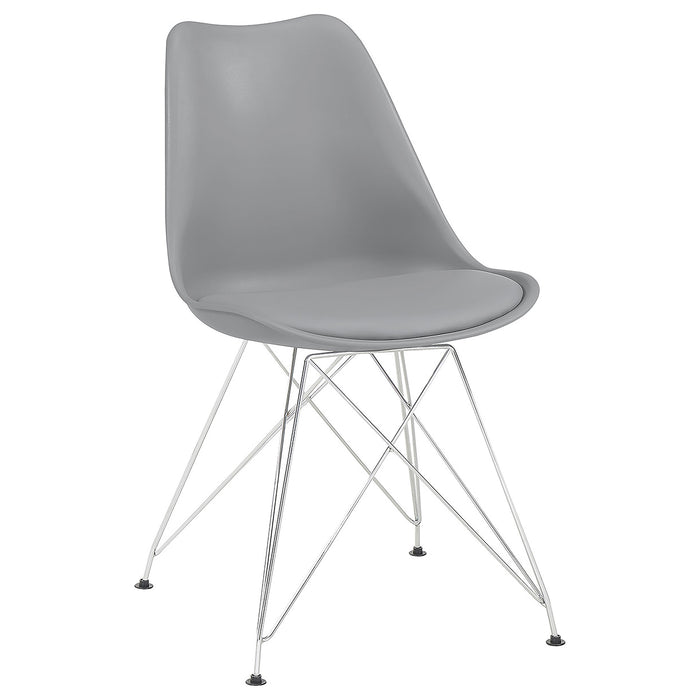 Juniper Polypropylene Dining Side Chair Grey (Set of 2)