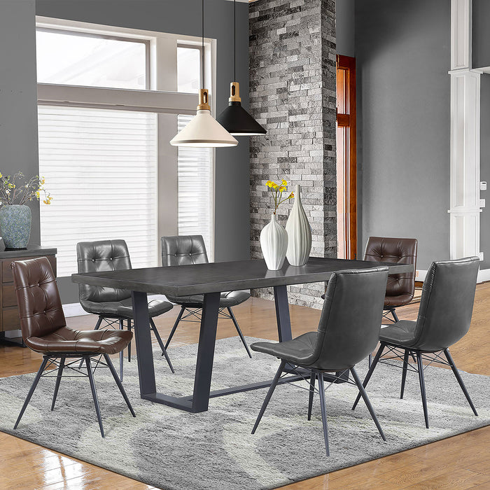 Aiken Upholstered Dining Side Chair Charcoal (Set of 4)