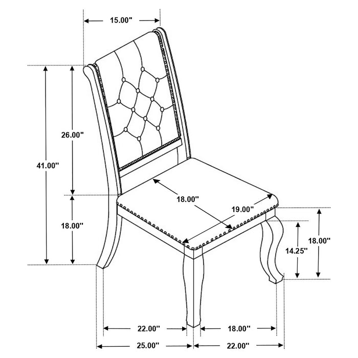 Brockway Upholstered Dining Chair Barley Java (Set of 2)