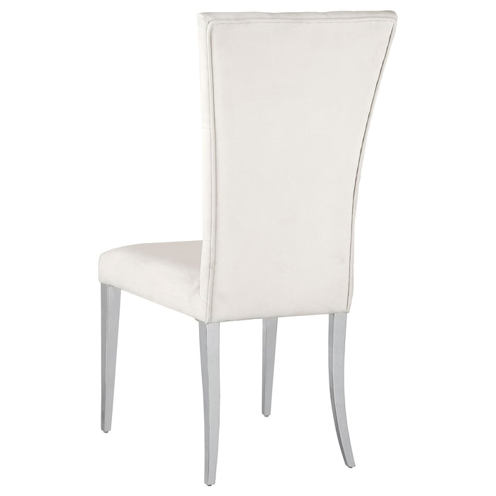 Kerwin Velvet Upholstered Dining Side Chair White (Set of 2)