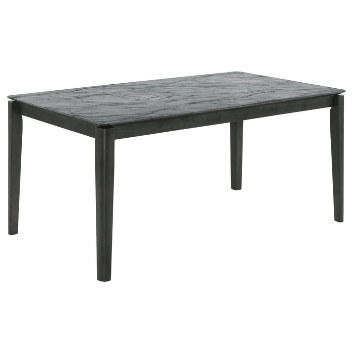 Stevie Rectangular 63-inch Faux Marble Dining Table Grey