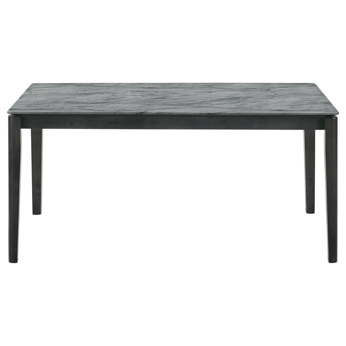 Stevie Rectangular 63-inch Faux Marble Dining Table Grey